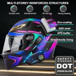 Bluetooth Modular Full Face Motorcycle Helmet with Dual Visors