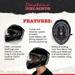 D.O.T. Daytona Glide Motorcycle Helmet - Black