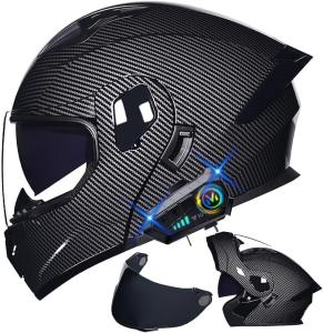 Bluetooth Modular Full Face Motorcycle Helmet – Large