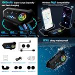 Bluetooth Modular Full Face Motorcycle Helmet with Dual Visors
