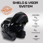 Milwaukee MPH9806DOT Black Modular Motorcycle Helmet - Large