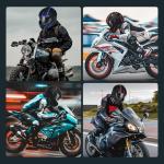 Bluetooth Modular Full Face Motorcycle Helmet - Blue