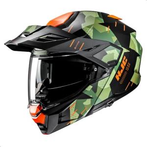 HJC i80 Roki Modular Helmet in Green/Black/Orange