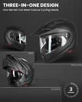 ILM Full Face Modular DOT Helmet - Matte Black