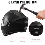 WWJ Modular Flip-Up Full Face Motorcycle Helmet