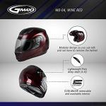 GMAX MD-04 Modular Helmet - Wine Red 2XL