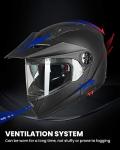 ILM Full Face Modular DOT Helmet - Matte Black