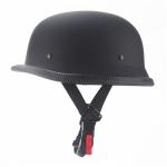 German Style Open Face Motorcycle Helmet - Matte Black