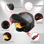 Martian Modular Motorcycle Helmet with Double Visor