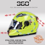 Milwaukee MPH9809 Ionized Neon Yellow Modular Helmet