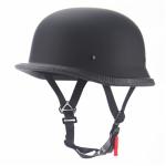 German Style Open Face Motorcycle Helmet - Matte Black