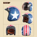 Vintage Retro 3/4 Open Face Motorcycle Helmet
