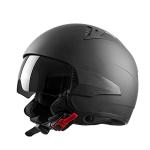 Westt Rover Open-Face Jet Motorcycle Helmet, Black