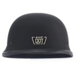 German Style Open Face Motorcycle Helmet - Matte Black