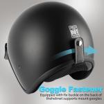 Yesmotor Retro 3/4 Open Face Motorcycle Helmet