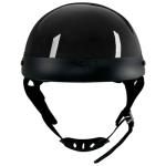 Black Open Face Motorcycle Helmet with Sun Visor