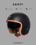 Triangle 3/4 Retro Open Face Motorcycle Helmet