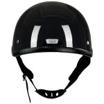 Black Open Face Motorcycle Helmet with Sun Visor