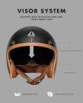 Triangle 3/4 Retro Open Face Motorcycle Helmet