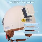 Retro Open Face Motorcycle Helmet for Adults