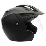 MMG Model 20 Open Face Motorcycle Helmet - Matte Black
