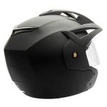 MMG Model 20 Open Face Motorcycle Helmet - Matte Black