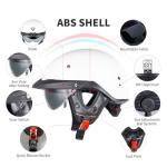 VCOROS VHF04 Half Helmet with Sun Visor