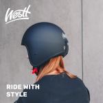 Westt Vintage Open Face Helmet for Men and Women