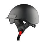 1Storm Matte Black Half Face Motorcycle Helmet