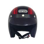 MMG Classic Open Face Motorcycle Helmet - Black/Red