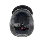 MMG Classic Open Face Motorcycle Helmet - Black/Red