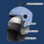 Retro 3/4 Open Face Motorcycle Helmet - Black
