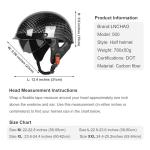 Lightweight Carbon Fiber Motorcycle Half Helmet