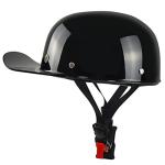 Vintage Open Face Baseball Cap Motorcycle Helmet, DOT Approved