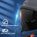 DOT Approved 3/4 Open Face Motorcycle Helmet - Grey