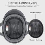 LNCHAO Retro Leather Half Motorcycle Helmet - Black