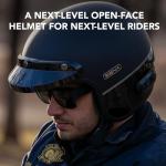 Surge Open Face Helmet Matte/Glossy Black 2x