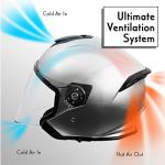 VCAN V88 3/4 Open Face Motorcycle Helmet