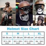 Retro German Style Half Helmet with Goggles