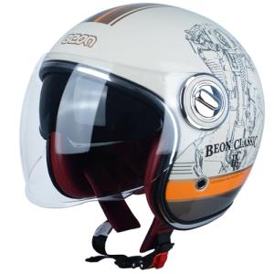 DOT Approved Open Face Motorcycle Helmet with Dual Visors