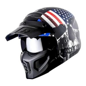 1Storm Full Face Skull Flag Motorcycle Helmet