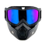 1Storm Open Face Helmet with Tinted Goggles Bundle