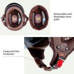 VCOROS Dot Approved Sun Visor Half Helmet - Indian (L)