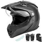 OUMURS Dual Sport Full Face Helmet - Black XL