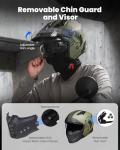 ILM Vintage Retro Open Face Motorcycle Helmet