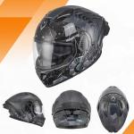 OUMURS DOT Full Face Helmet, Flip Up, Gray