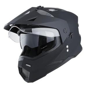 1Storm Kids Dual Sport Full Face Helmet - Matt Black