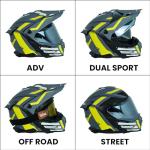 RYMIC X60 Adventure Dual Sport Motorcycle Helmet