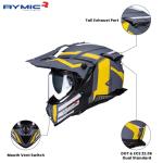 RYMIC X60 Adventure Dual Sport Motorcycle Helmet
