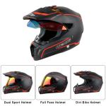 NENKI DOT Approved Off-Road Motorcycle Helmet - Red
